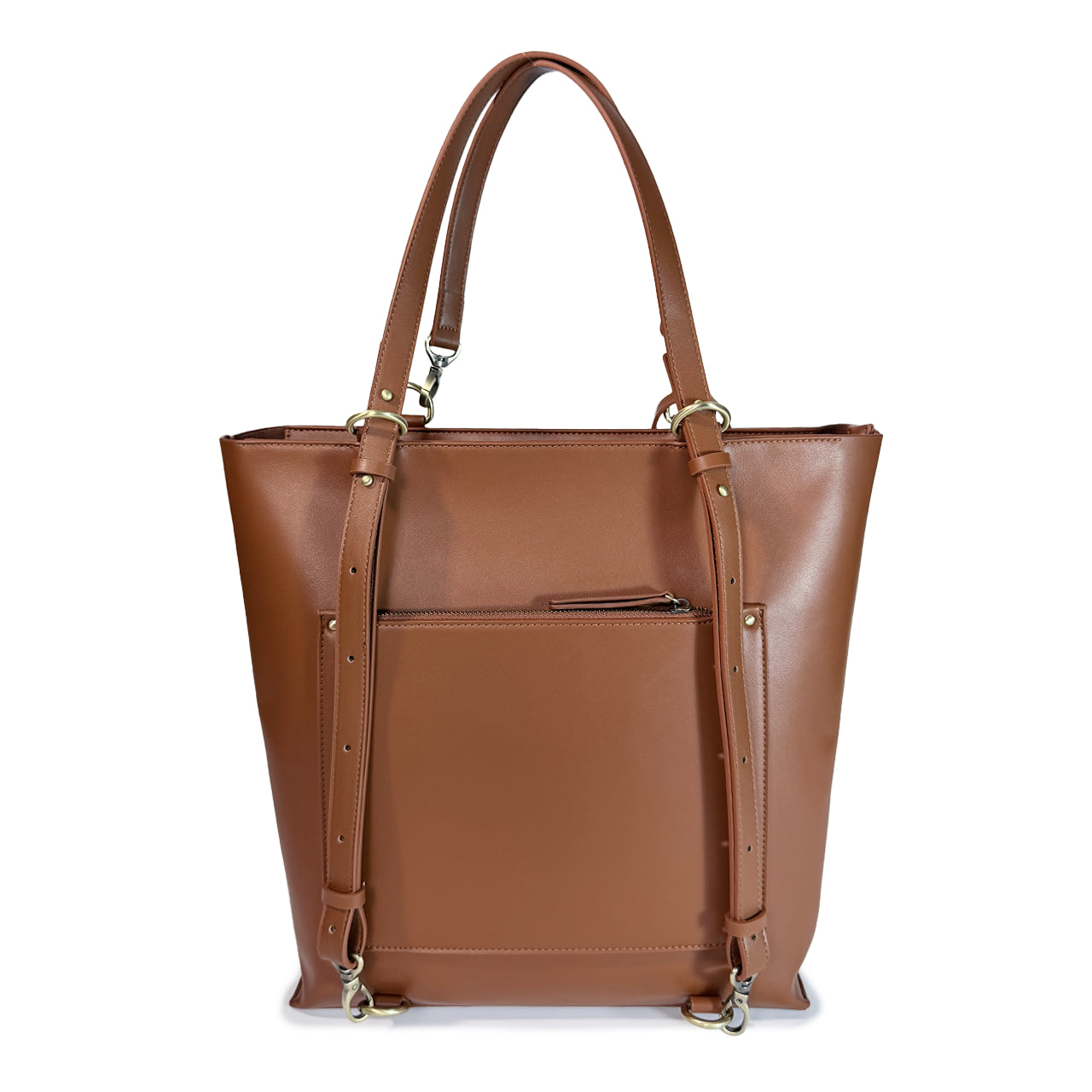 Multi-Wear Convertible Structured Tote Bag With Detachable Matching Mini Pouch