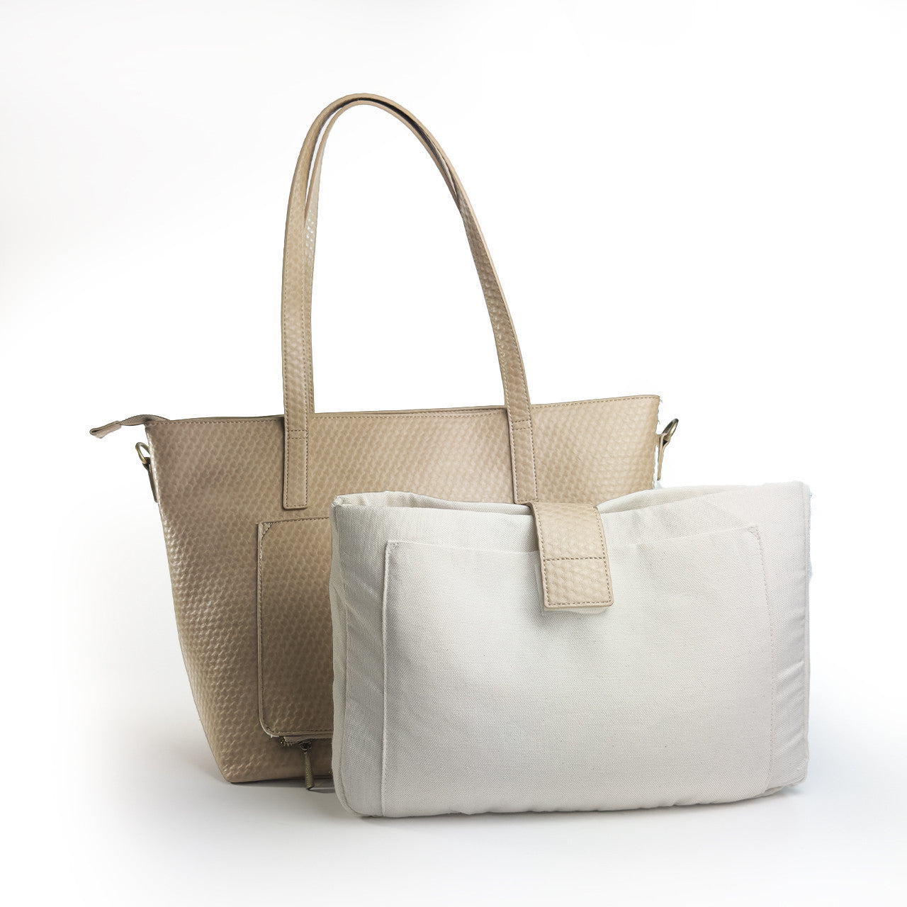 Structured Work Tote Bag With Laptop Compartment & Travel Trolley Sleeve