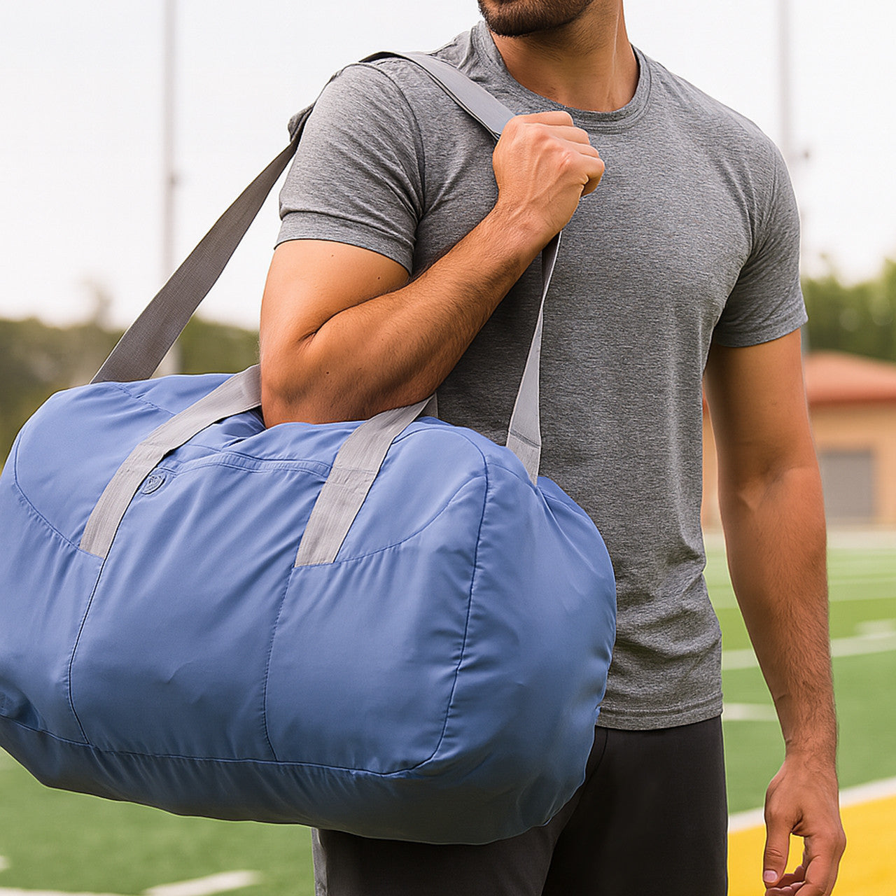 Packable Expandable Duffel Travel Bag With Convertible Storage Pouch