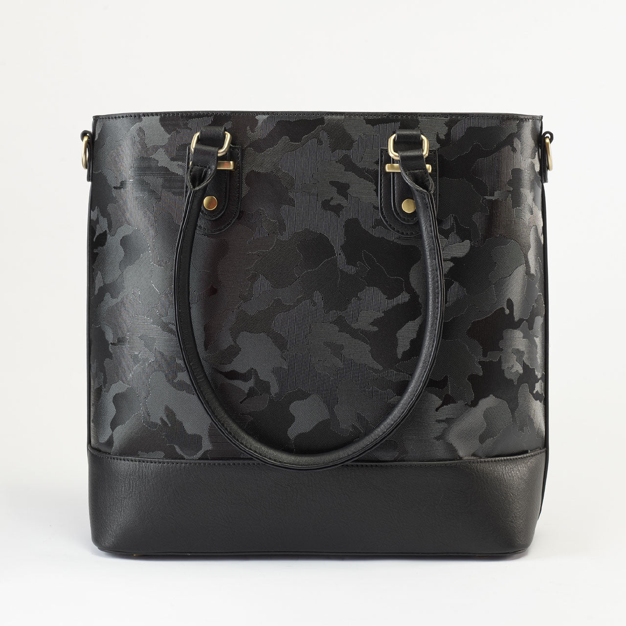 Structured Camo Pattern Tote Bag With Matching Detachable Auxiliary Storage Pouch