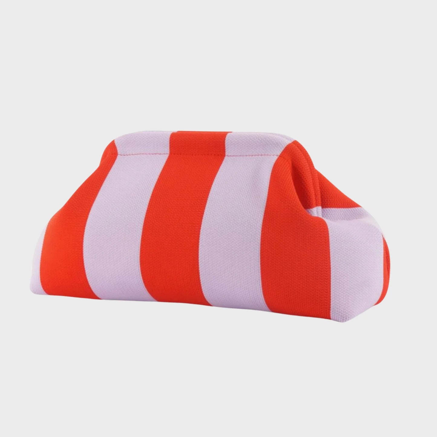 Striped Textured Clutch Purse For Cosmetic Daily Item Storage
