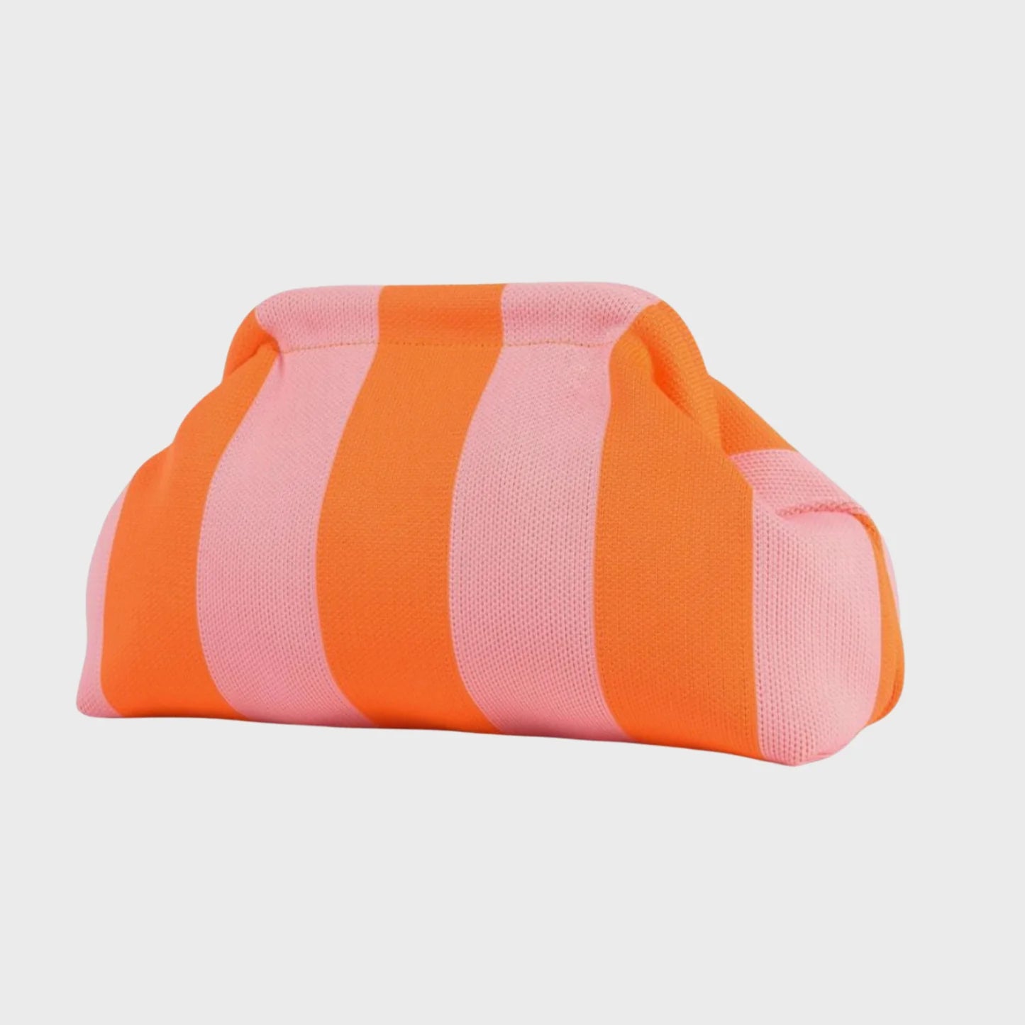 Striped Textured Clutch Purse For Cosmetic Daily Item Storage