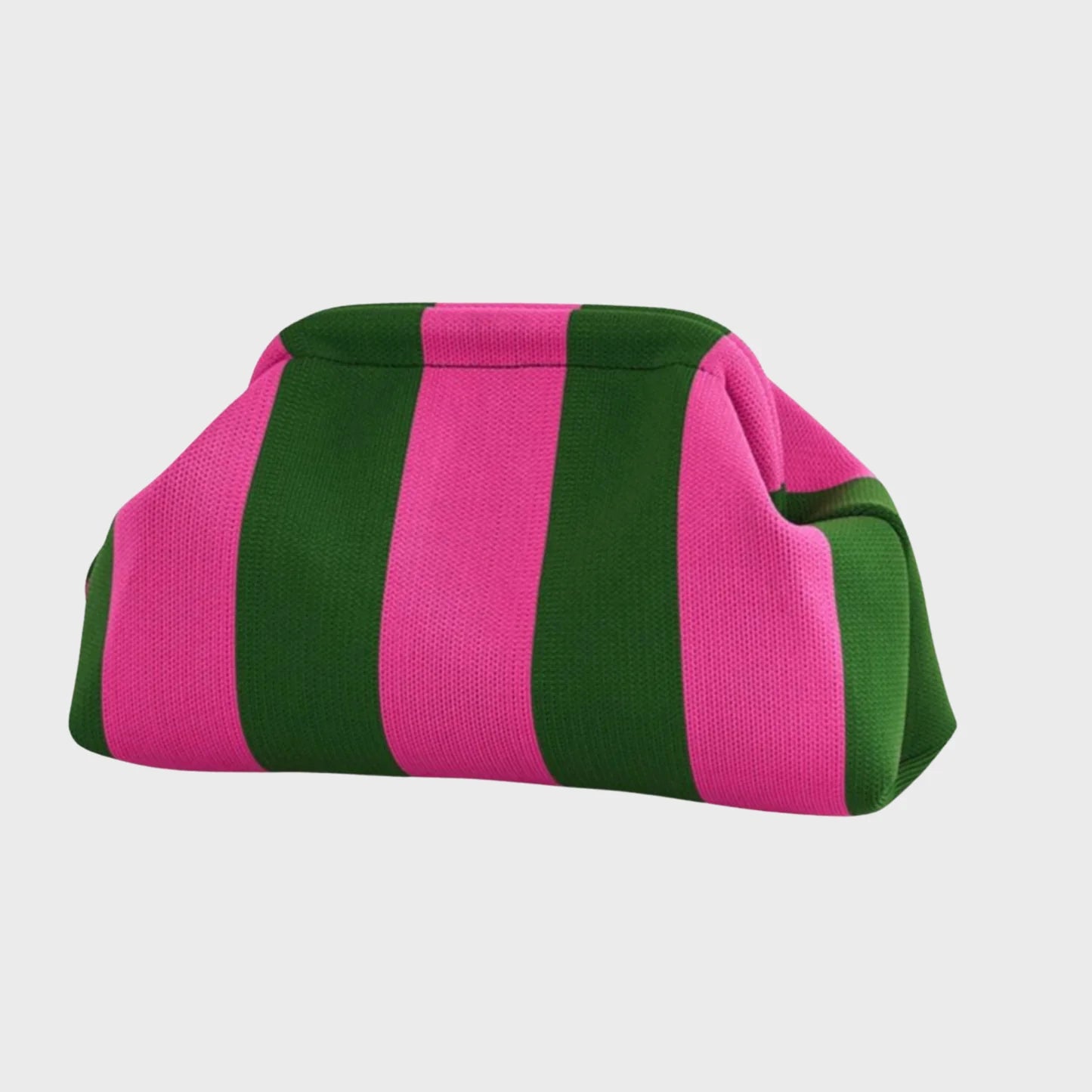 Striped Textured Clutch Purse For Cosmetic Daily Item Storage