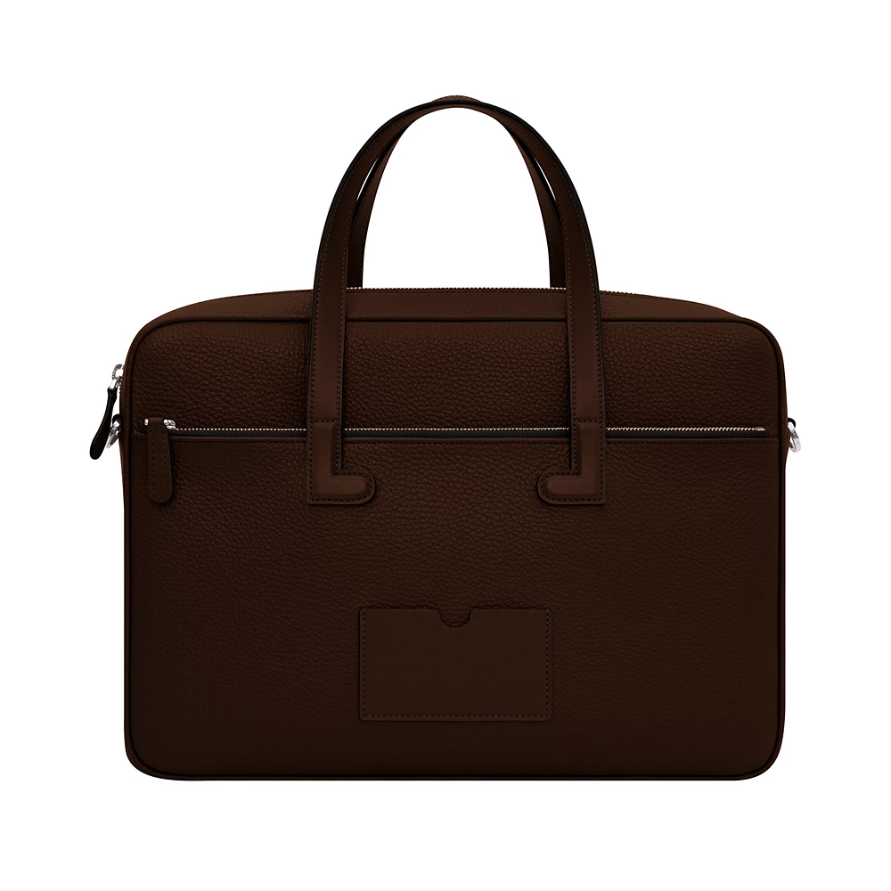 Lightweight Textured Leather Business 16 Inch Laptop Briefcase Bag