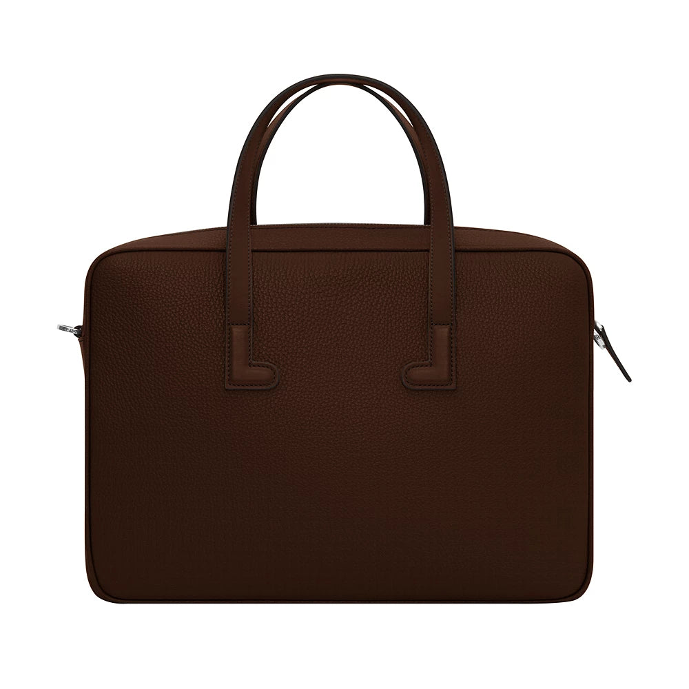 Lightweight Textured Leather Business 16 Inch Laptop Briefcase Bag