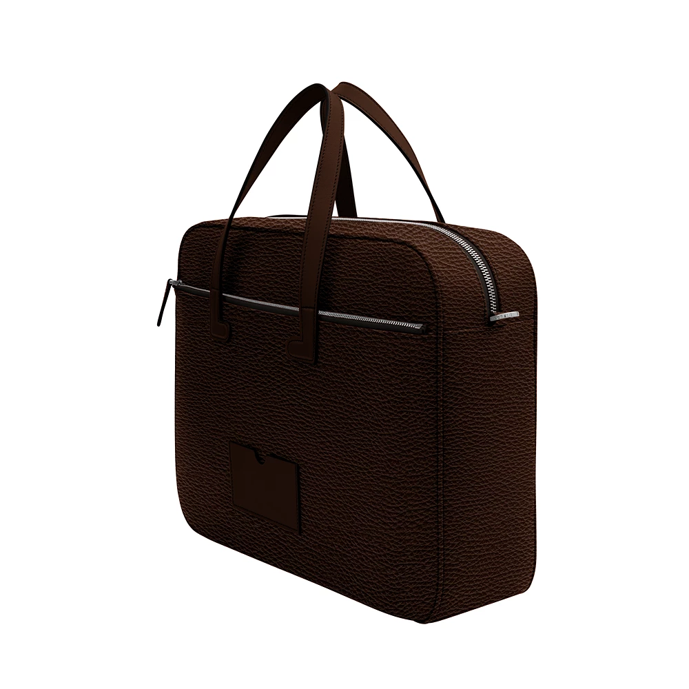 Lightweight Textured Leather Business 16 Inch Laptop Briefcase Bag
