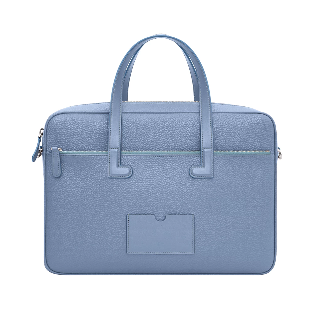 Lightweight Textured Leather Business 16 Inch Laptop Briefcase Bag