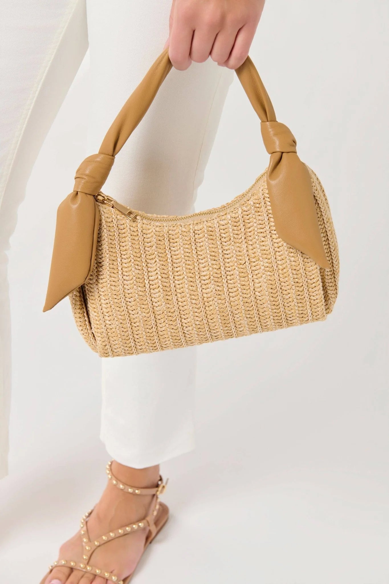 Knotted Strap Woven Hobo Single Handle Casual Shoulder Purse