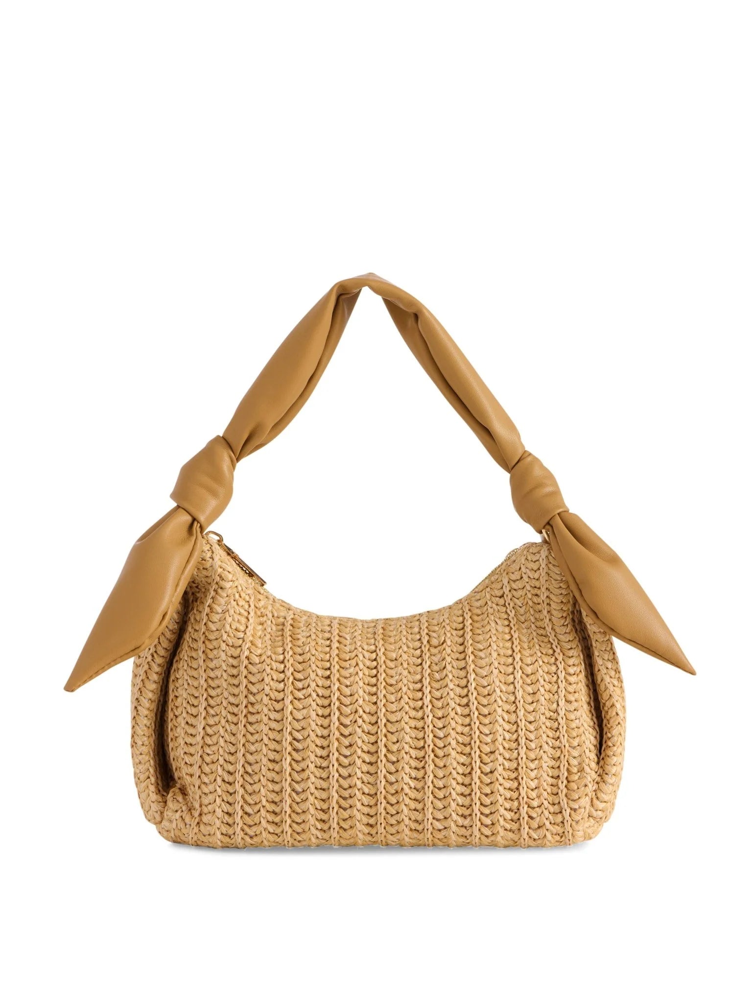Knotted Strap Woven Hobo Single Handle Casual Shoulder Purse